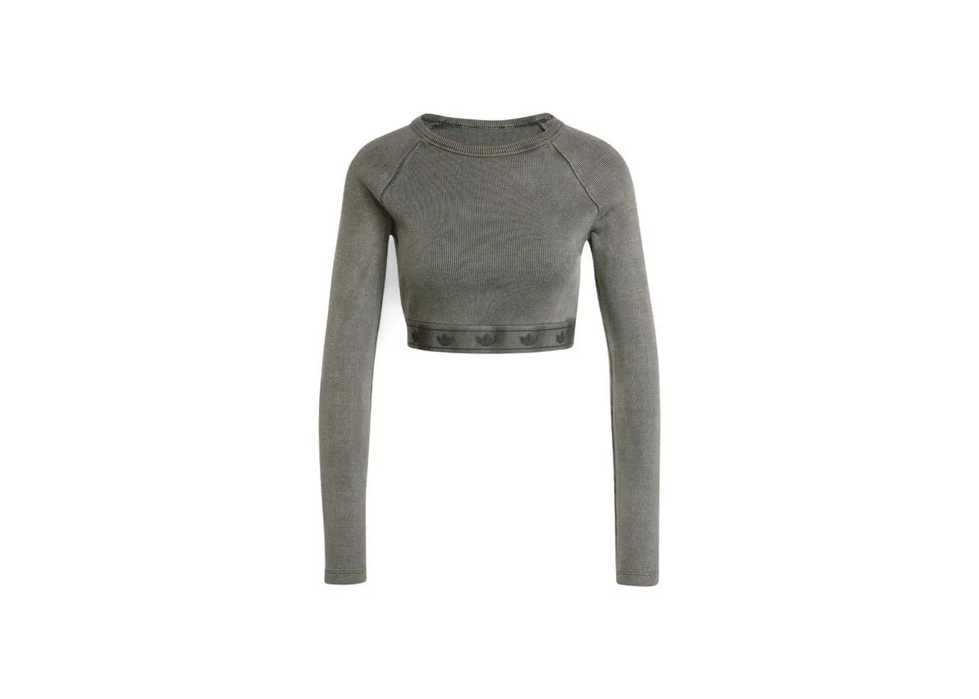 Женский топ с длинным рукавом Ribbed Adidas, Black