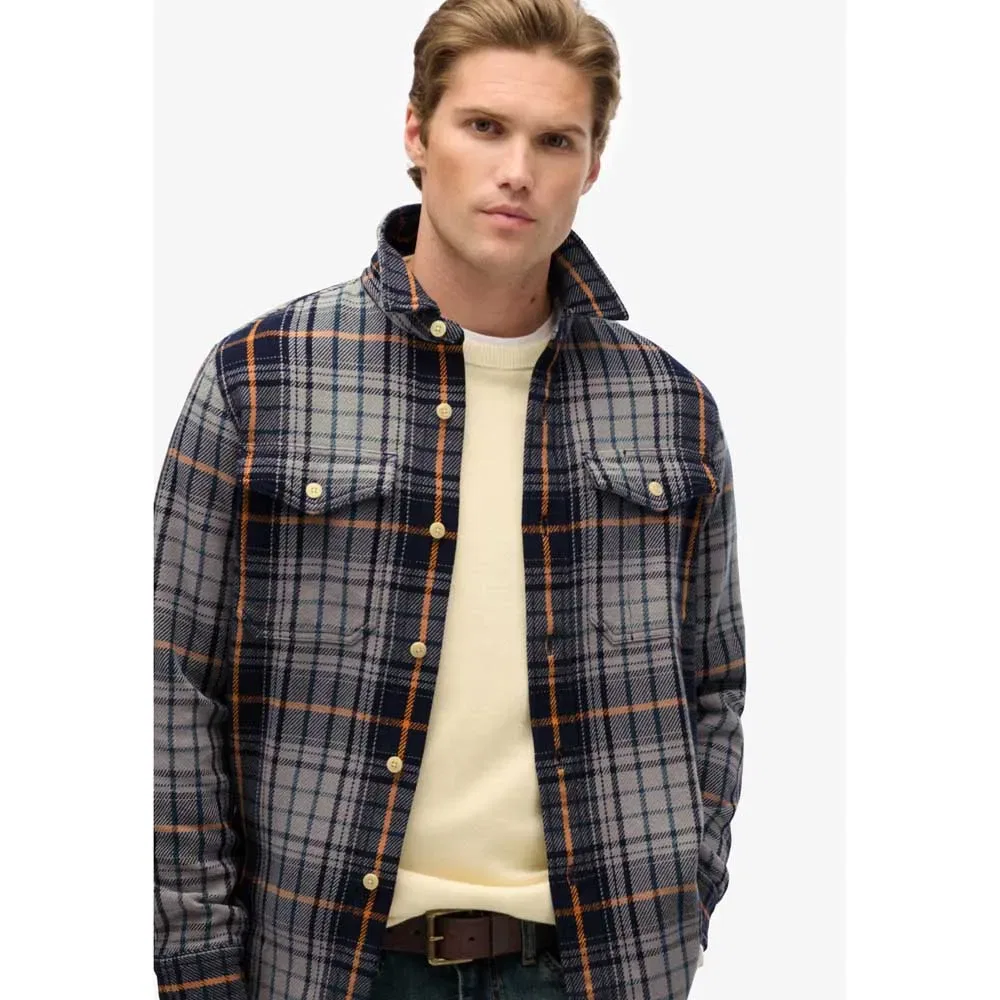 Рубашка с длинным рукавом Merchant Superdry, серый — фото 3