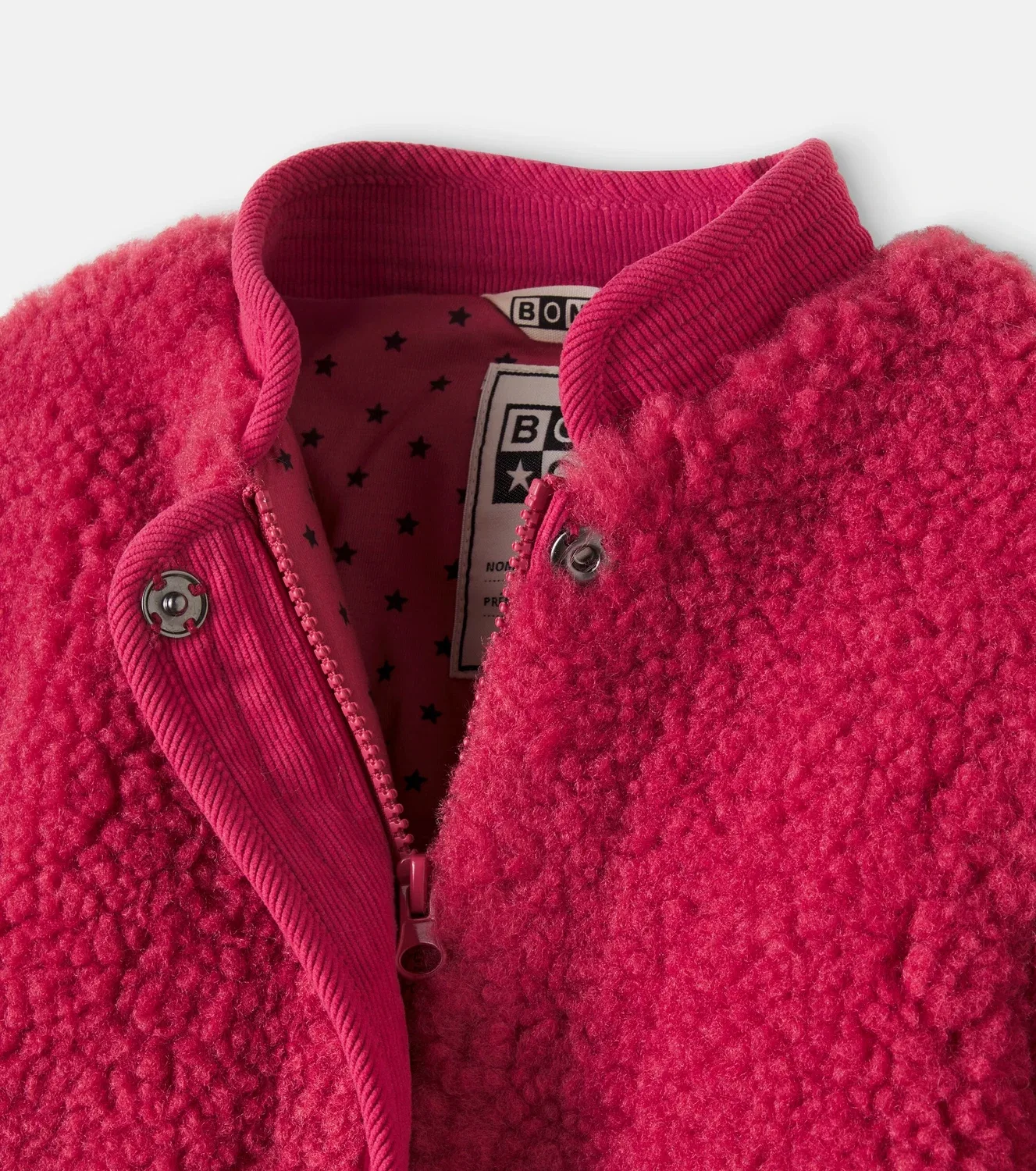 Легкая куртка с плюшевой отделкой Peppa Bonton, красный — фото 3