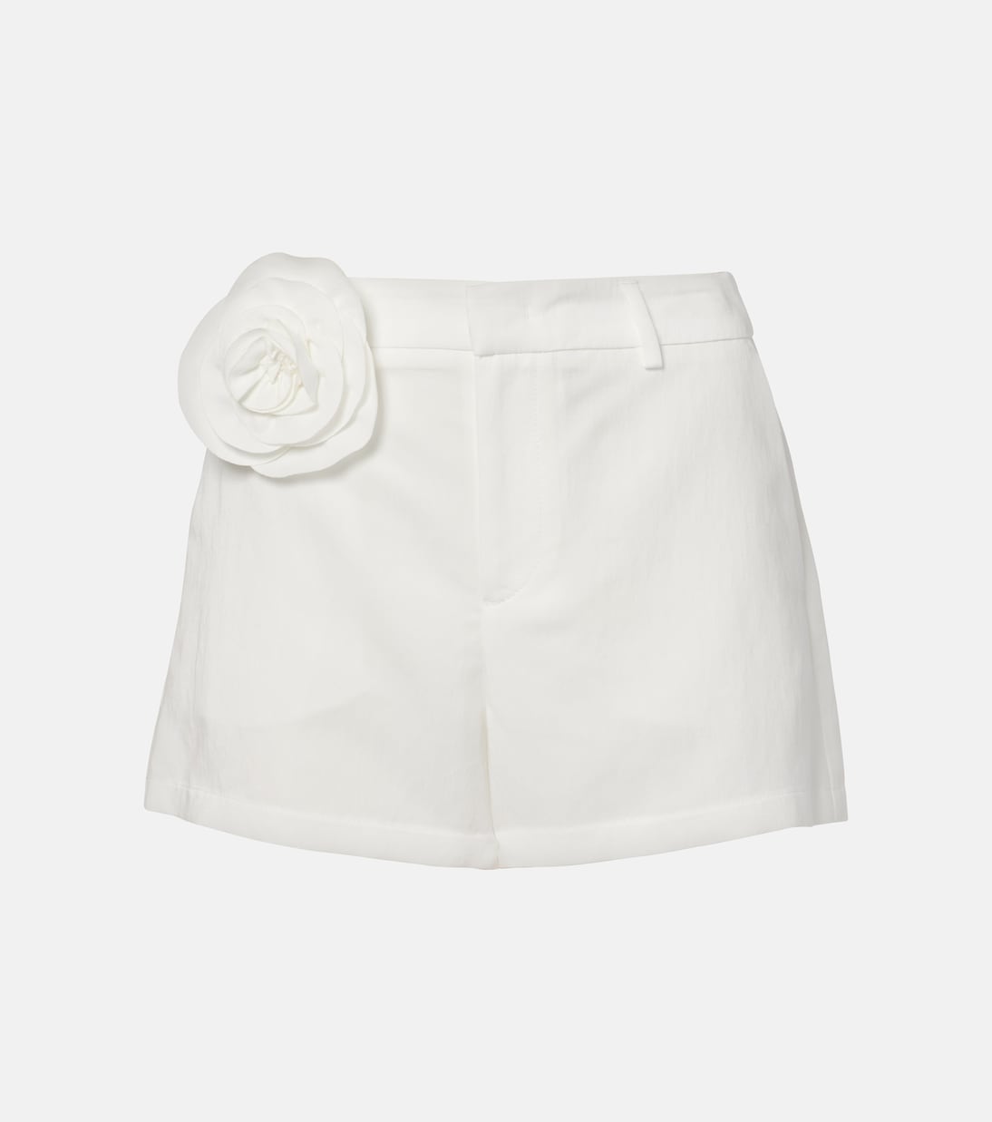 

Габардиновые шорты с цветочной аппликацией Blumarine, White Pearl