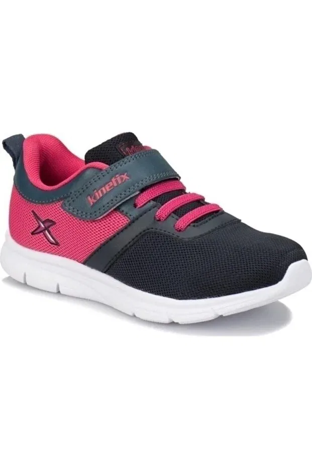 Детские повседневные туфли для девочек на липучке Kinetix, Navy Blue-Pink — фото 3