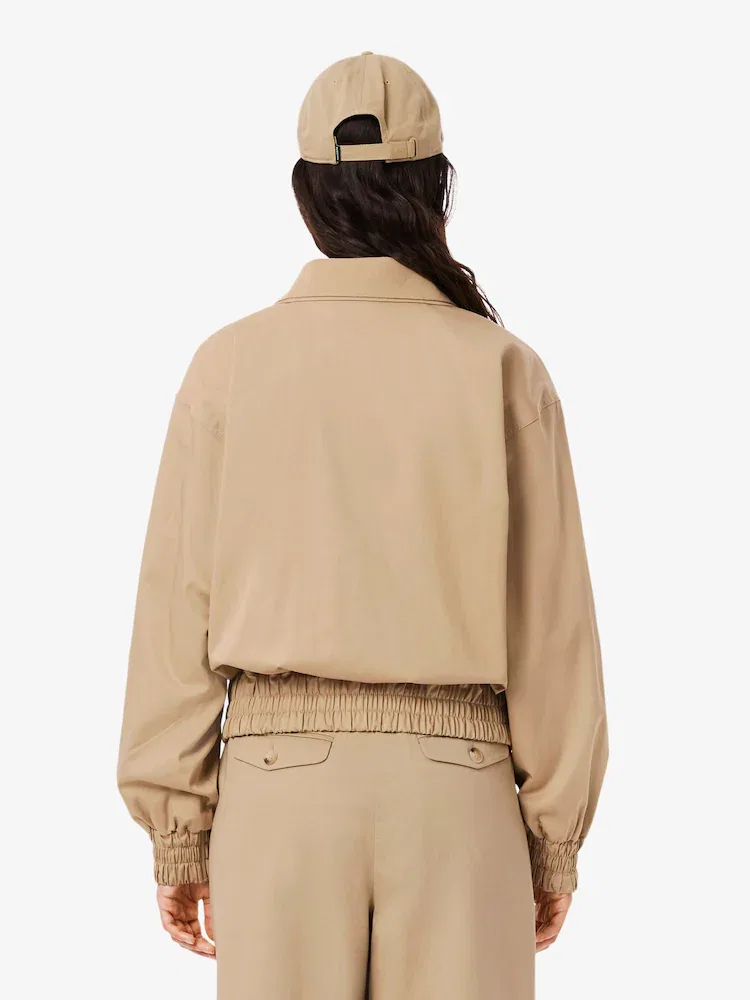 Жакет LACOSTE Relaxed Fit из габардина, Бежевый — фото 3