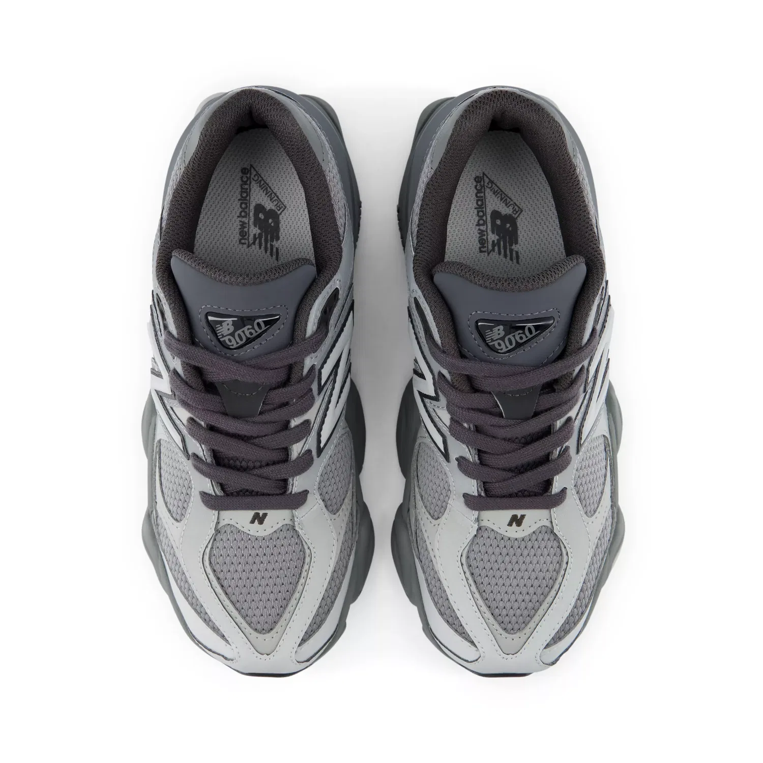 Детские кроссовки New Balance 9060 Lace с сетчатым верхом, Slate Grey With Harbor Grey — фото 4