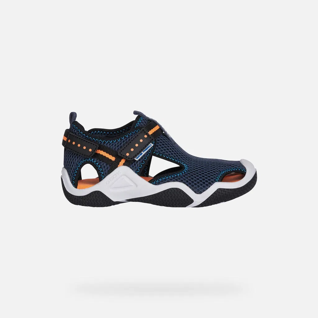 Детские водонепроницаемые сандалии Wader Geox, Turkisblau Navyblau Orangefarben Fluoreszierend — фото 2