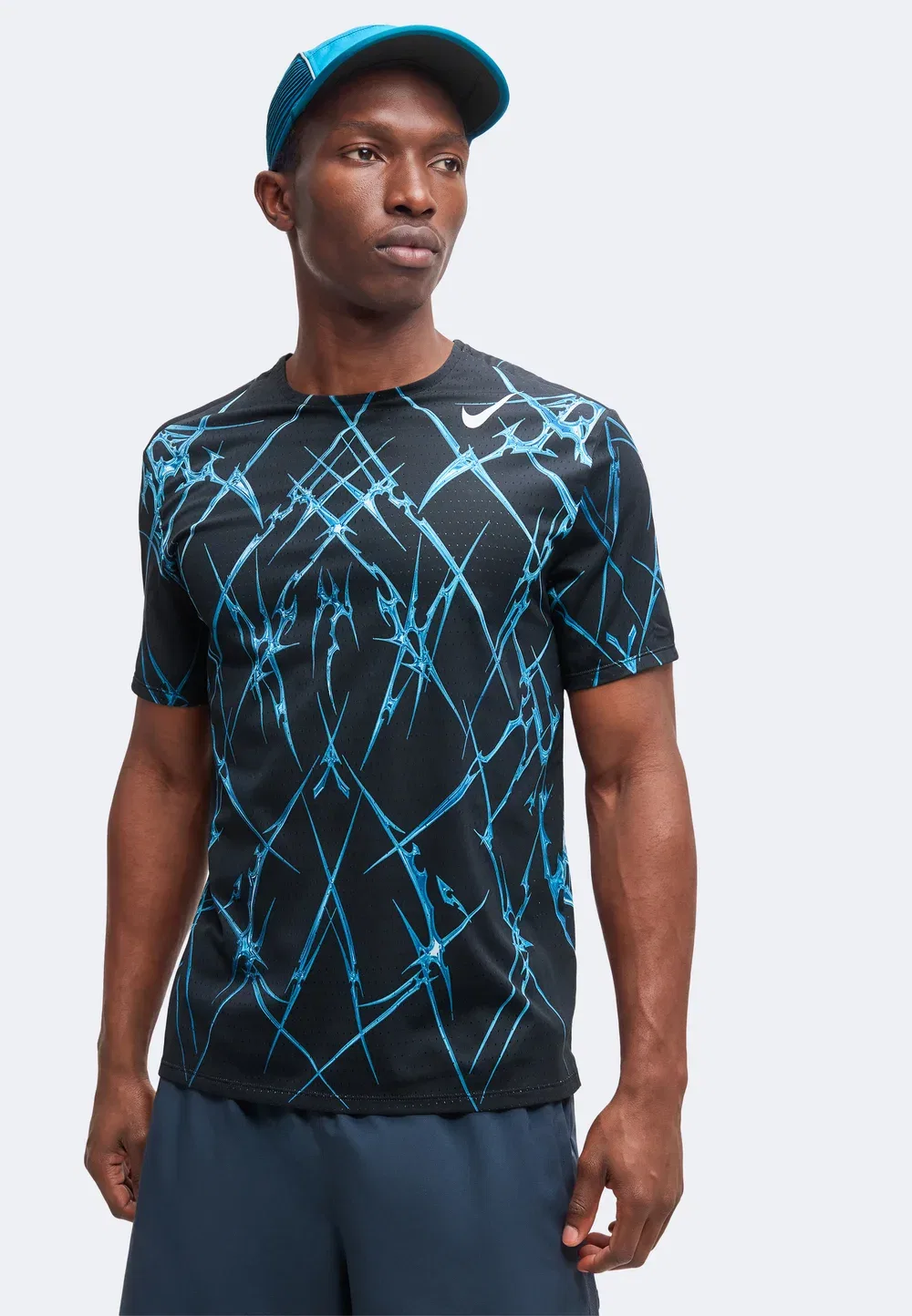 Футболка с принтом Nike Performance, Black/White — фото 4