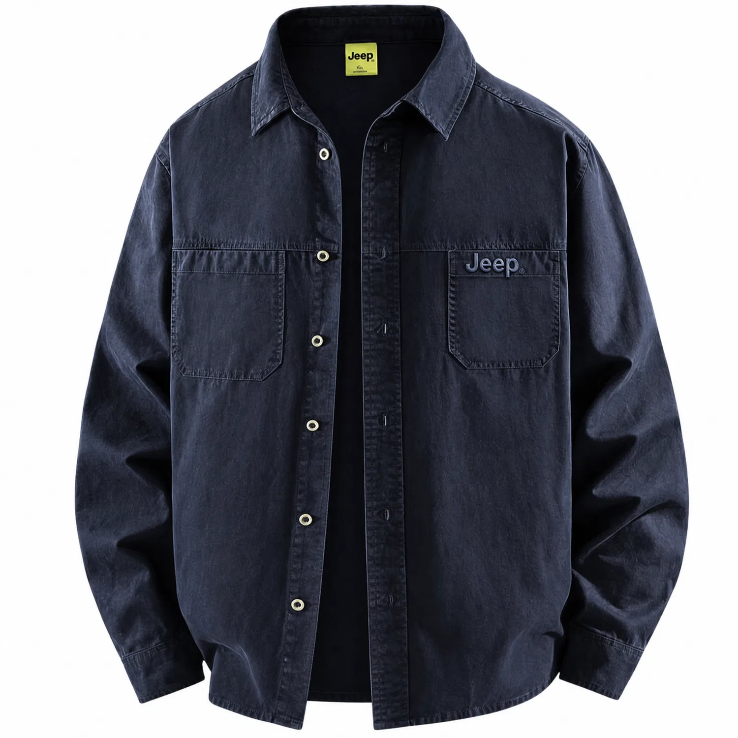 Детская рубашка с воротником прямого кроя Jeep, Navy Blue