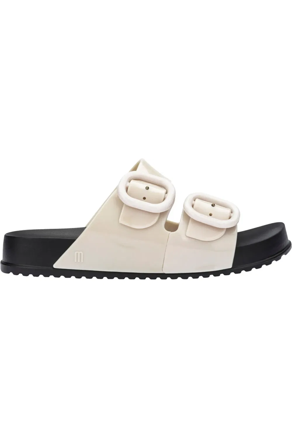 Сандалии детские с запахом Mini Melissa, черный/бежевый — фото 2