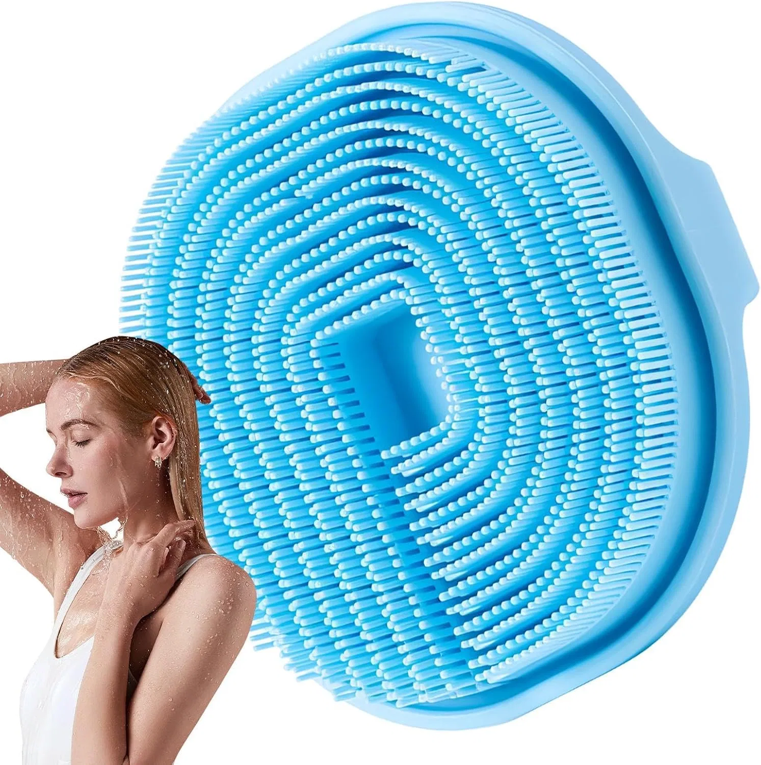 Силиконовая щетка для тела, Generisch, 1 шт, 109 г, Blau