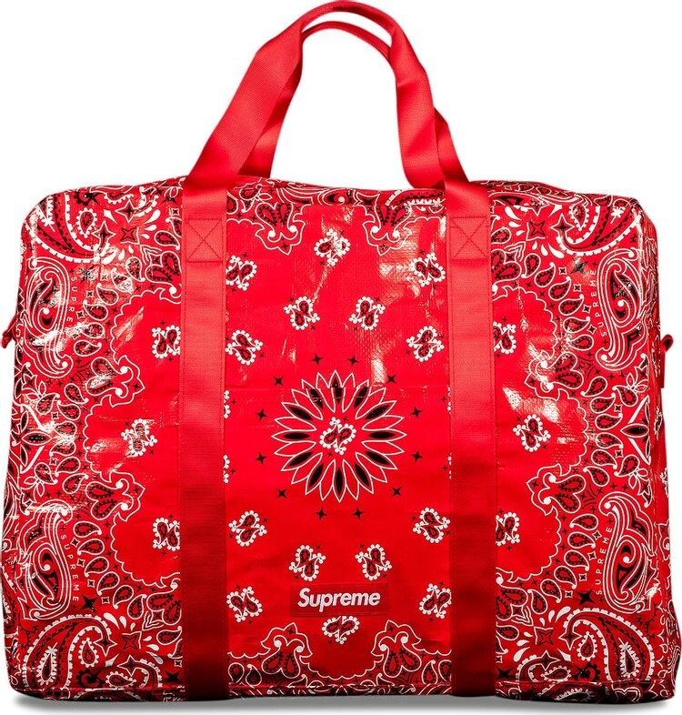

Сумка Supreme Bandana Tarp Large Duffle Bag Red, красный