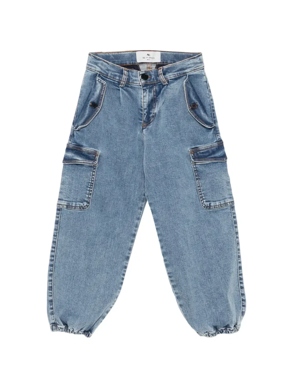 Брюки-карго с эластичными манжетами ETRO KIDS, синий
