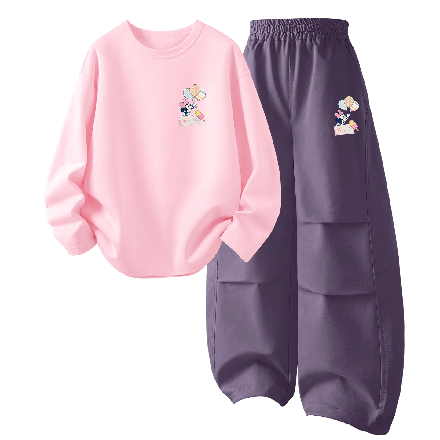 Детский спортивный комплект с длинным рукавом Di Balloon K Light Pink/Silicone Di Balloons K Van Gogh Purple, Disney