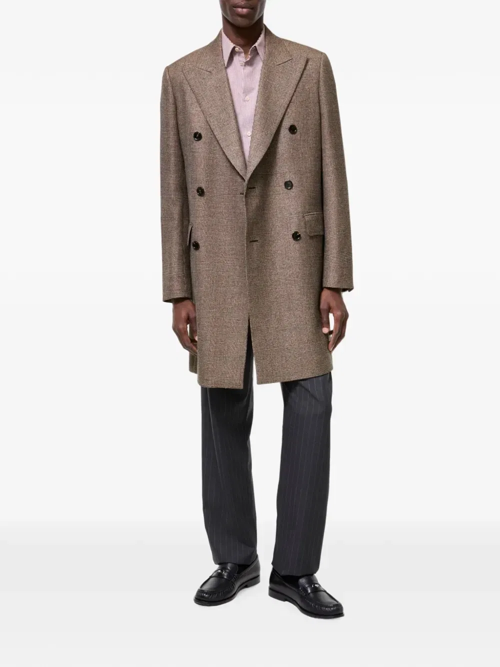 Пальто Denbury из шерсти и льна приталенного кроя Burberry, коричневый — фото 2