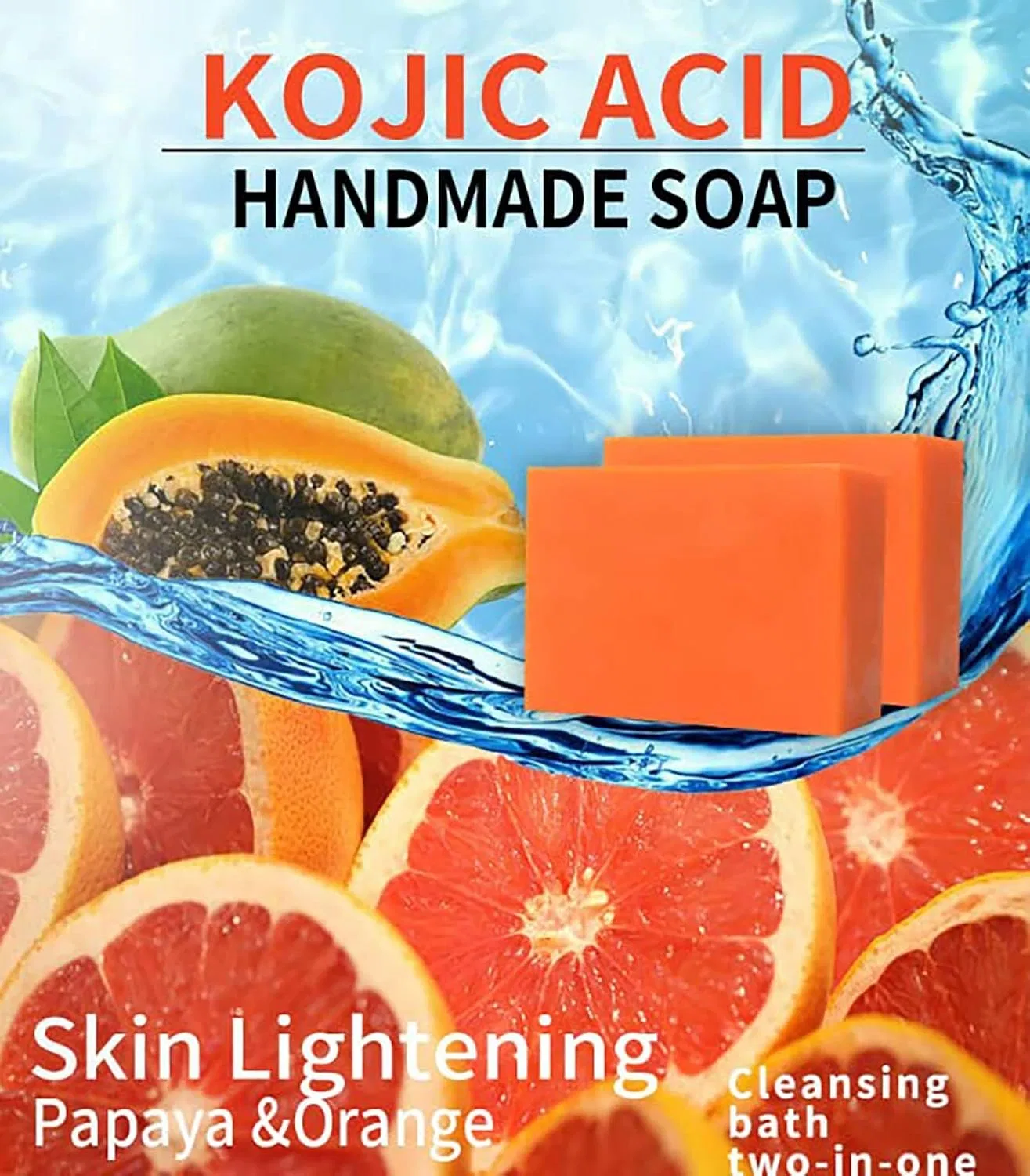 Мыло для лица и тела Orange Kojic Acid Soap, Lovelycat, 1 г, Белый — фото 4