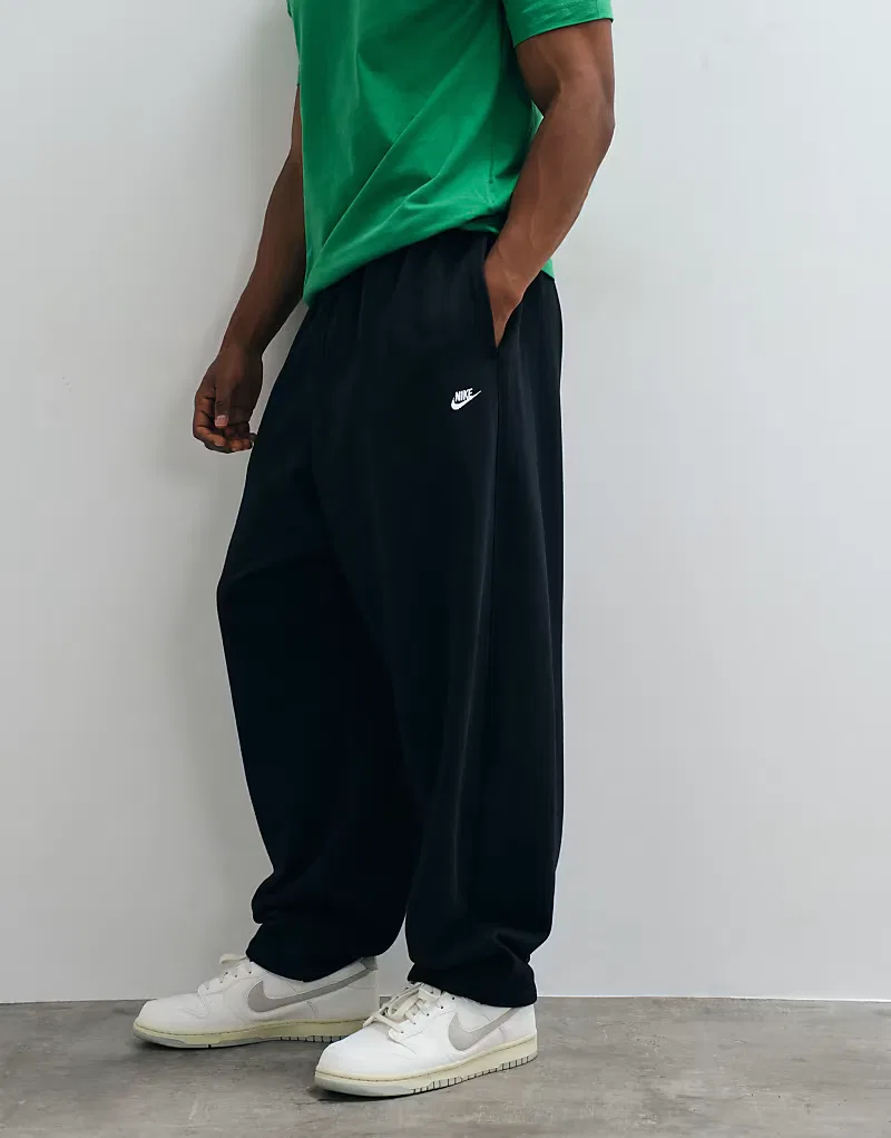 Свободные спортивные брюки Nike Club French Terry, черный — фото 2