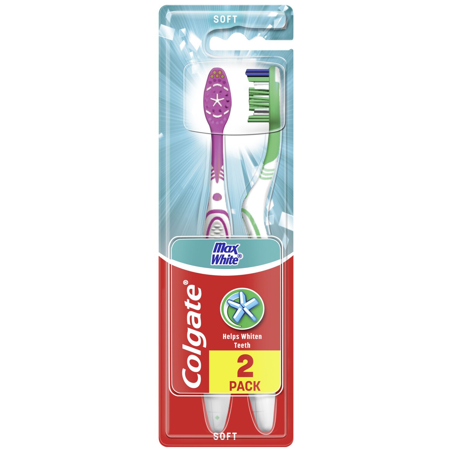 

Colgate Max White зубная щетка мягкая, 2 шт/1 упаковка