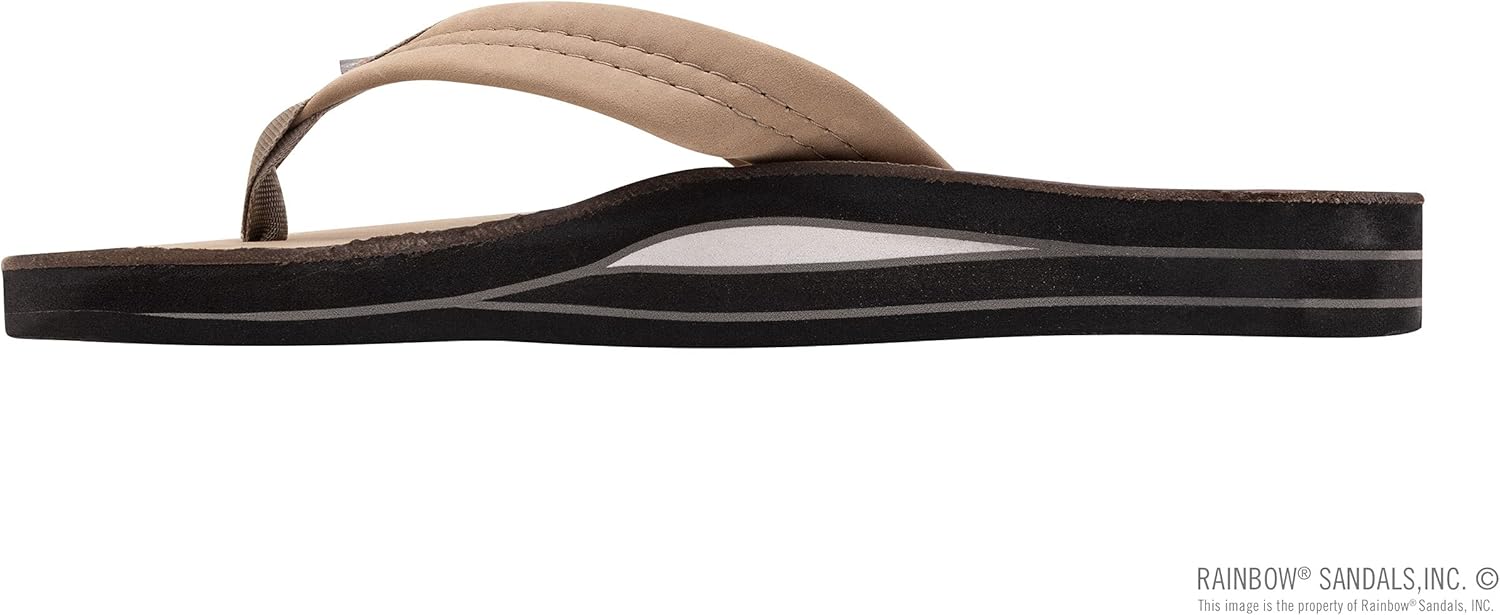 Мужские сандалии Rainbow с двойным слоем кожи и поддержкой свода стопы Rainbow Sandals, серый — фото 2
