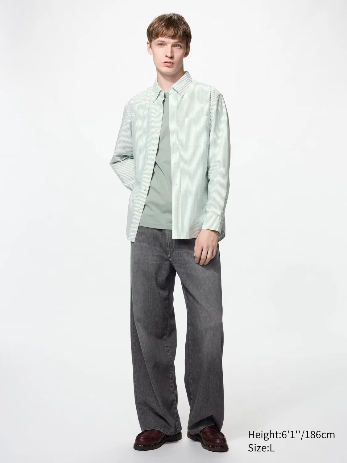Джинсы Ezy Barrel Uniqlo, для повседневной носки, темно-серый
