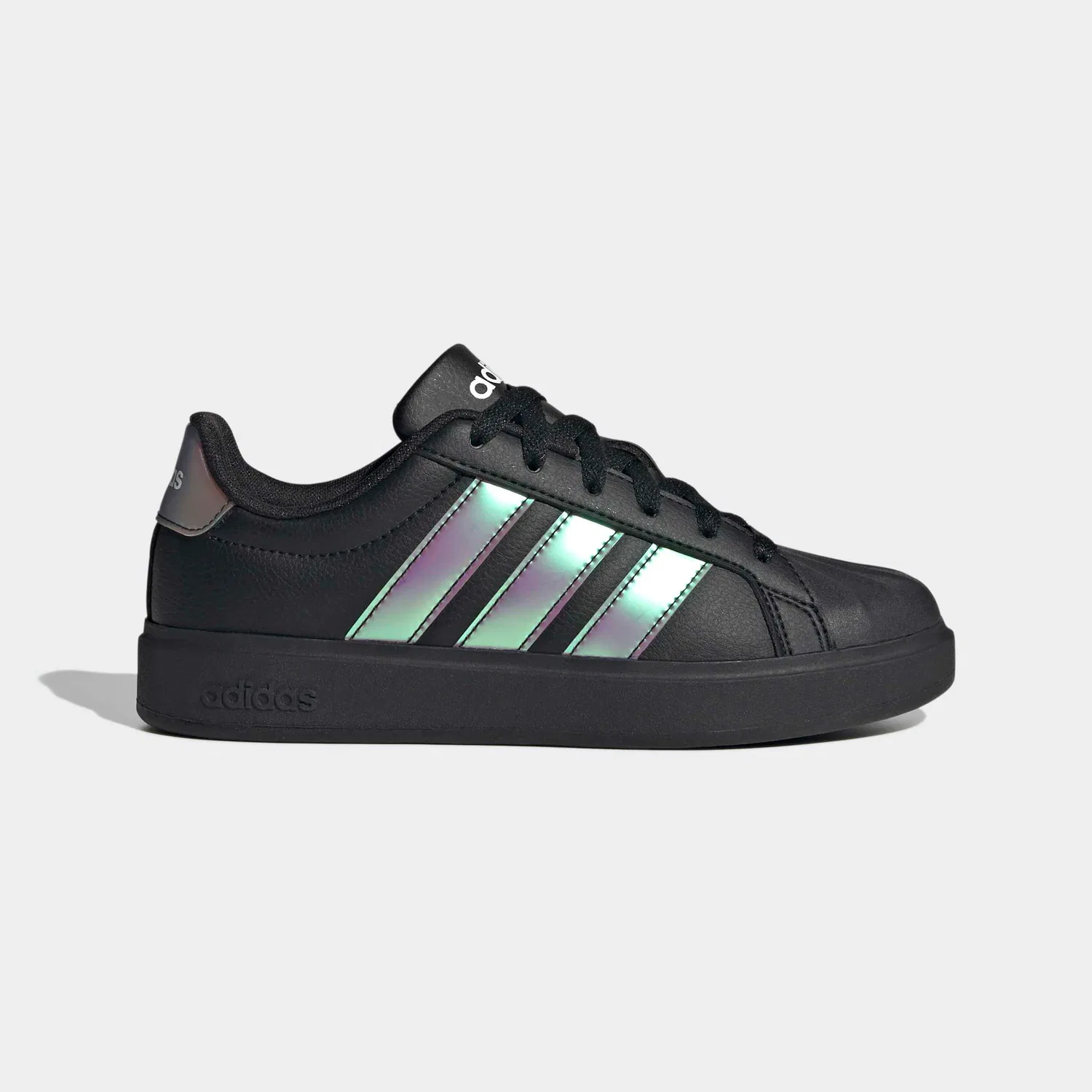Детские кроссовки с мыском из резины Adidas Sportswear, Core Black/Iridescent/Ftwr White — фото 2