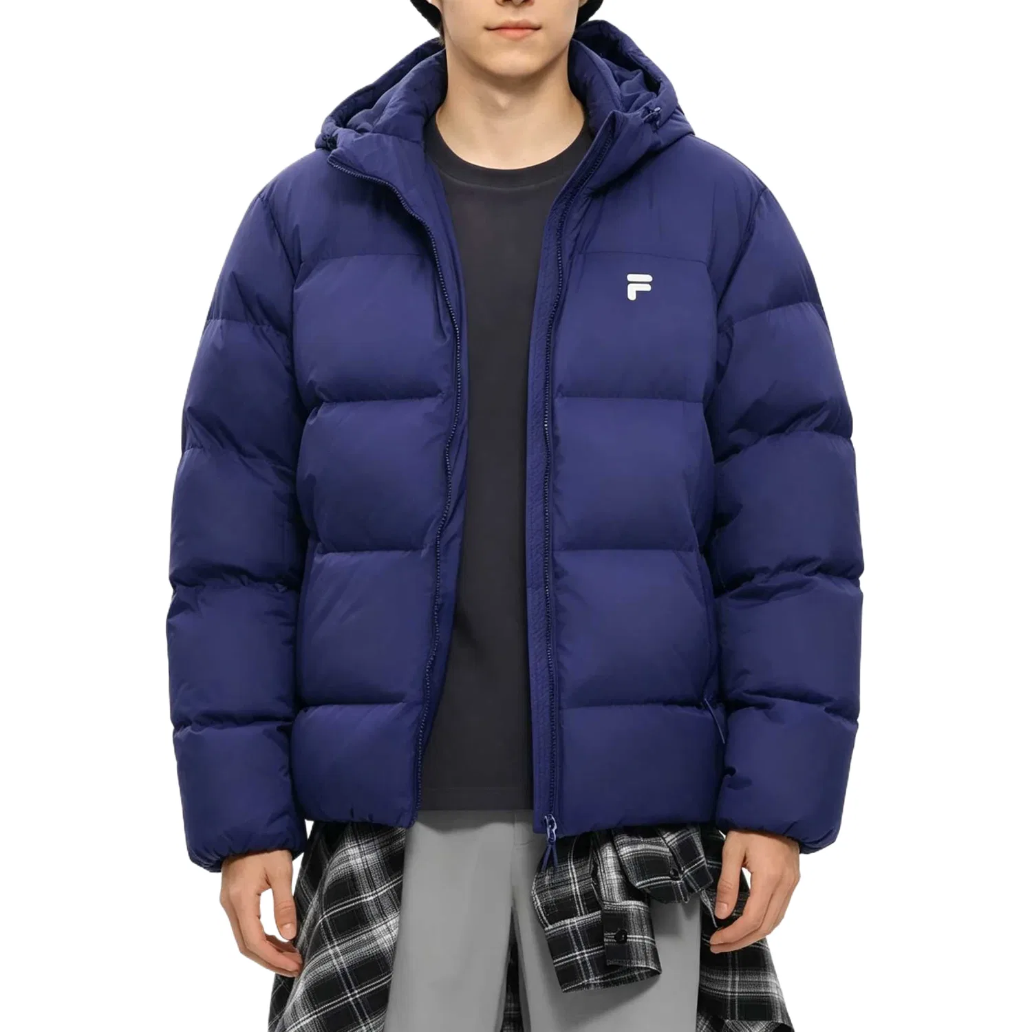 Детский пуховик с капюшоном FILA, Deep Blue