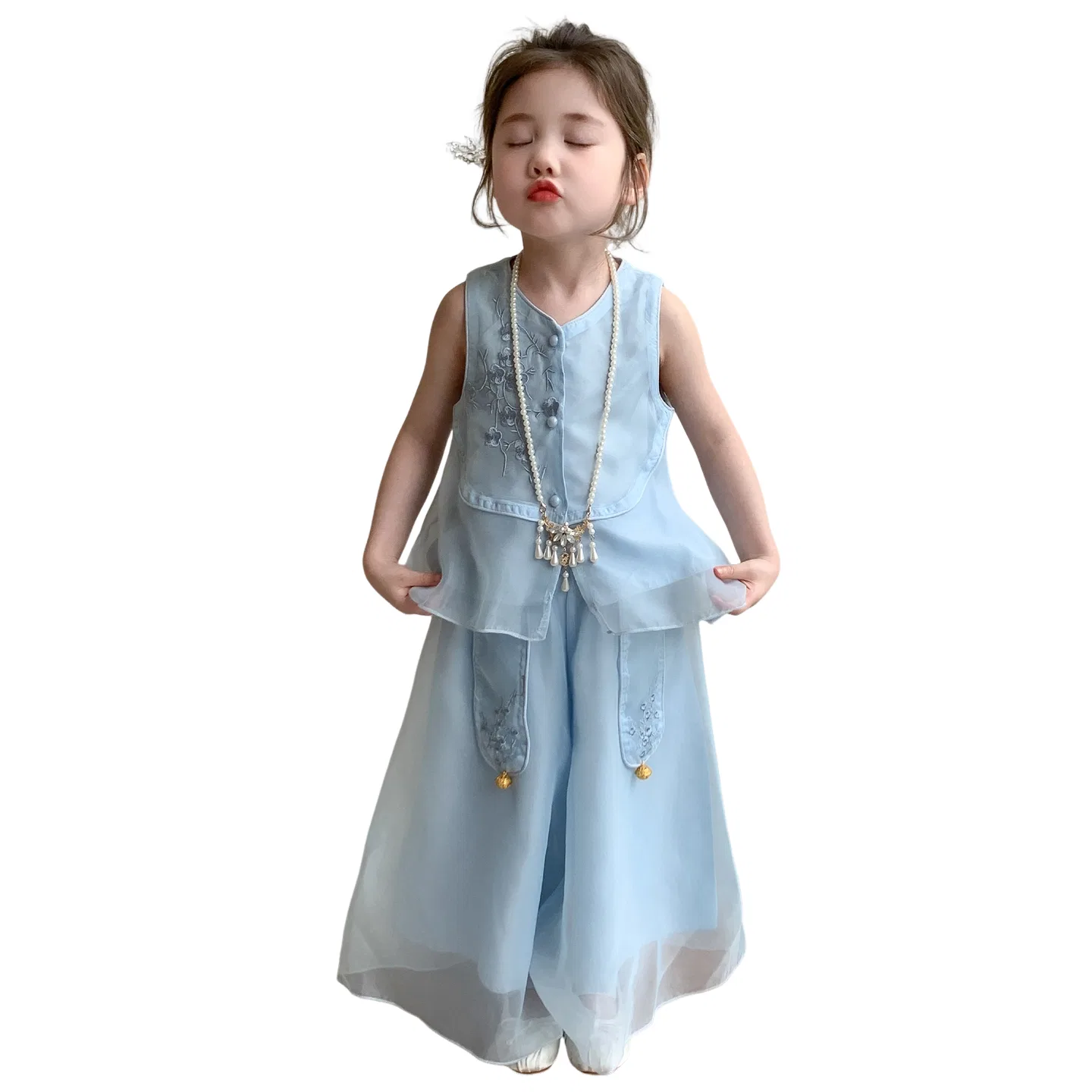 Детский комплект ханьфу Lanza Hanfu Children Aged 3 7 Years Old, Blue