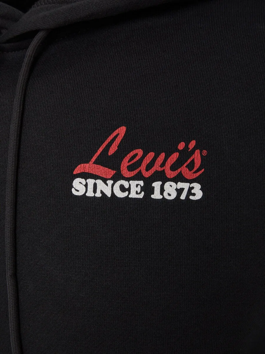 Толстовка LEVI'S Regular fit 'Relaxed Graphic Po' черного цвета — фото 4