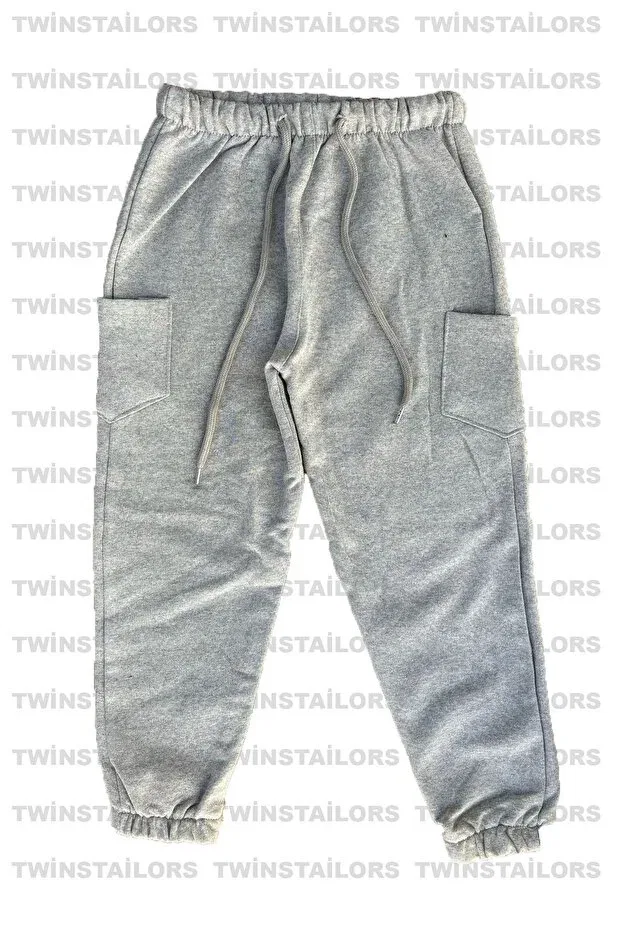 Детские спортивные штаны для мальчиков с начесом 3-шт Twins Tailors, Anthracite-Black-Grey — фото 4