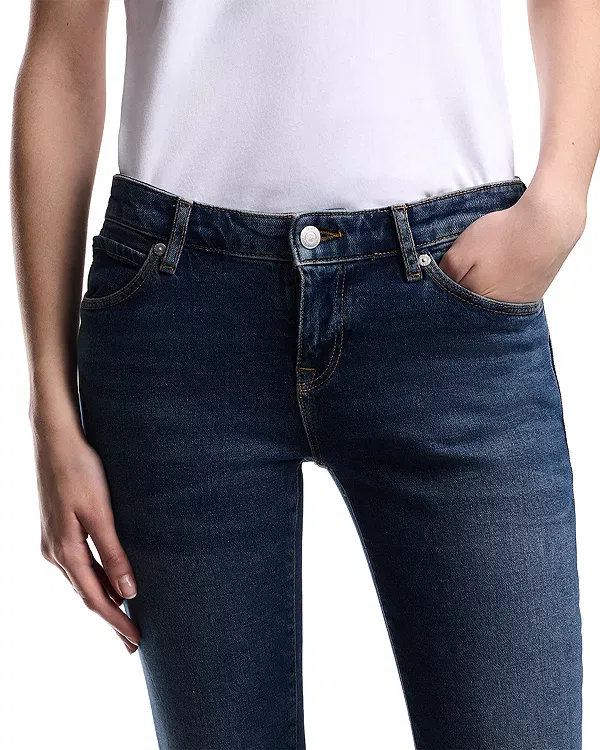 Женские джинсы скинни с заниженной талией Emporio Armani, Dark Blue Denim — фото 4