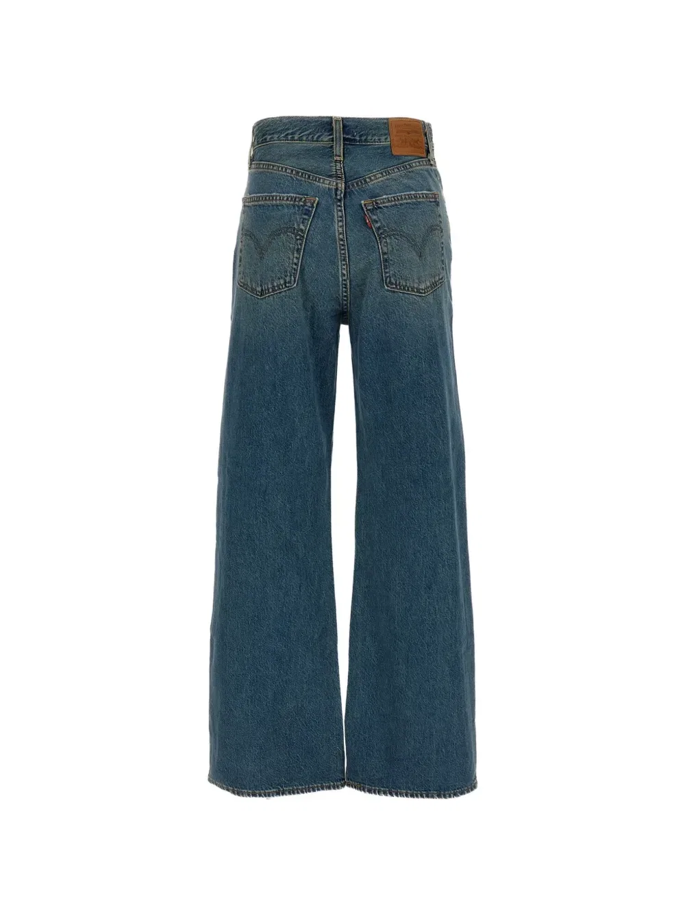 Широкие джинсы с эффектом потертости Levi's, синий — фото 2