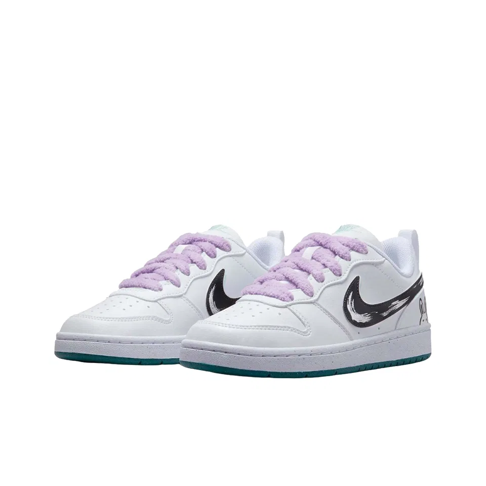 Детские кеды для скейтбординга с рисунком Court Borough, Nike, Purple — фото 4