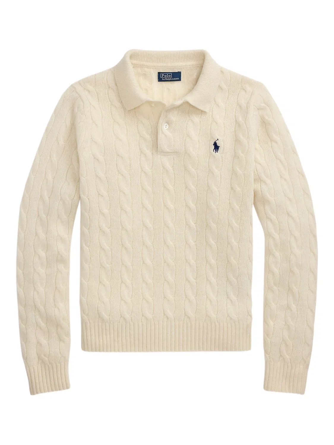 Свитер-поло из шерсти и кашемира Polo Ralph Lauren, нейтральные