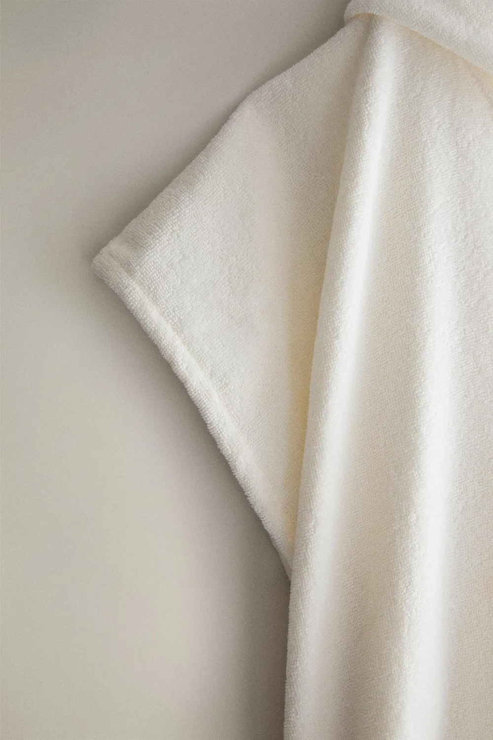 Пончо из хлопка Терри-Бич ZARA, Ivory — фото 3