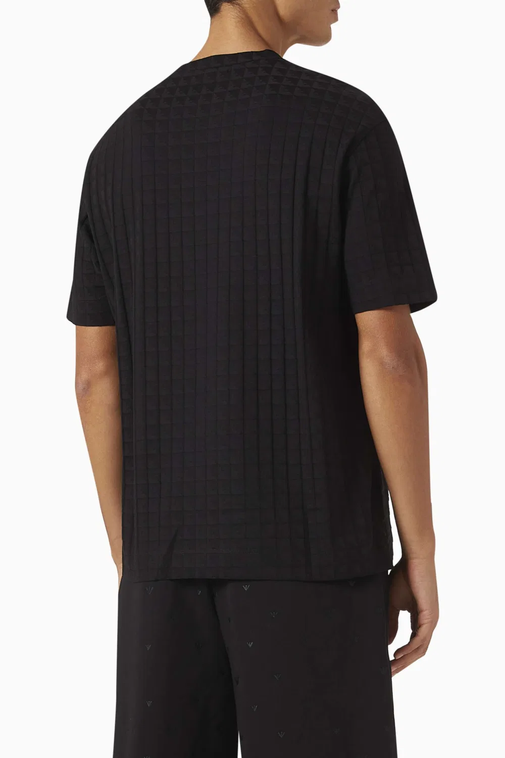 Футболка с коротким рукавом с принтом Micro Eagle Logo Emporio Armani, черный — фото 3