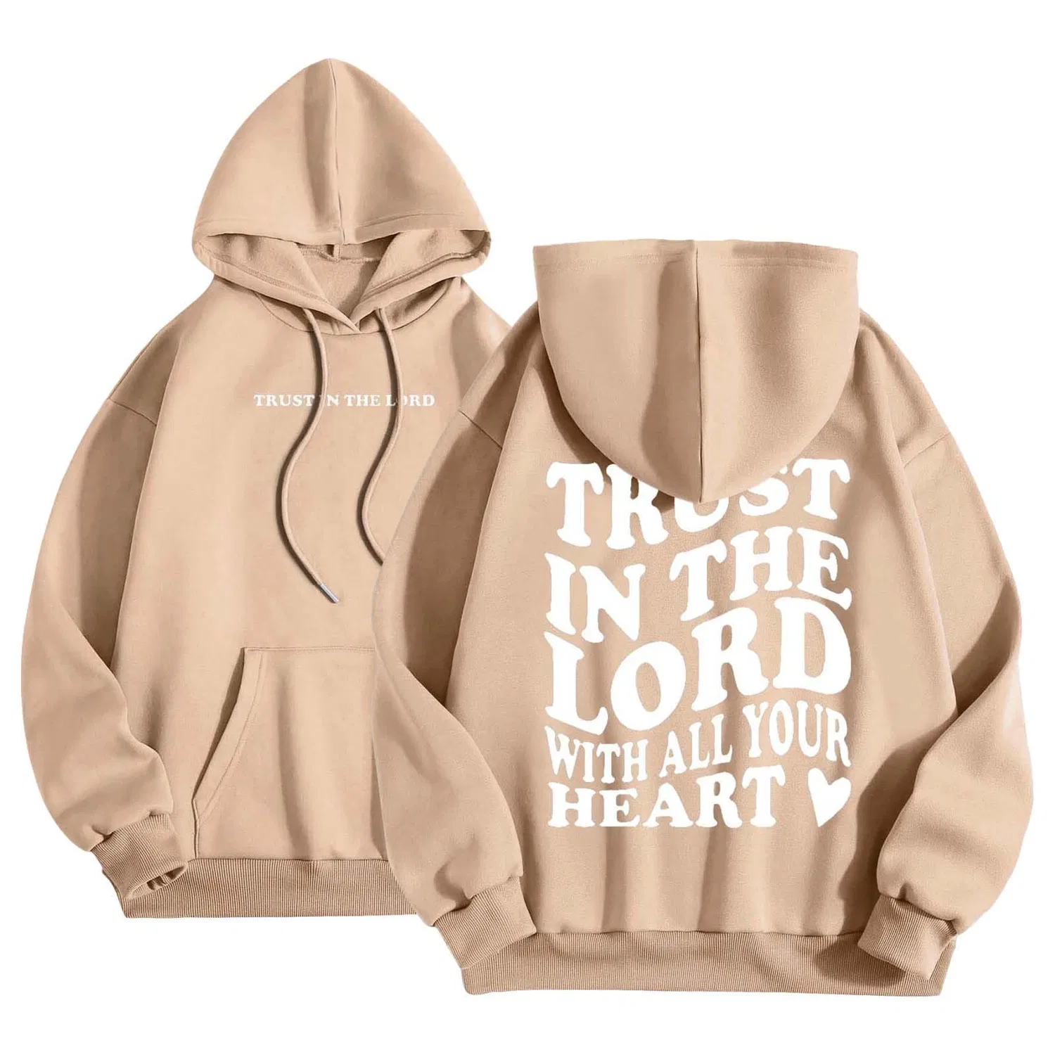 Женский худи с принтом Jesus Loves You, Z02 Khaki