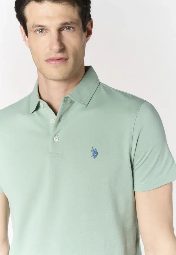 Футболка поло хлопковая U.S. Polo Assn., Mint, мятный — фото 4