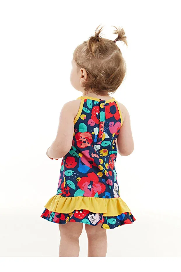 Детское платье для девочек с принтом Denokids, Navy Blue — фото 2