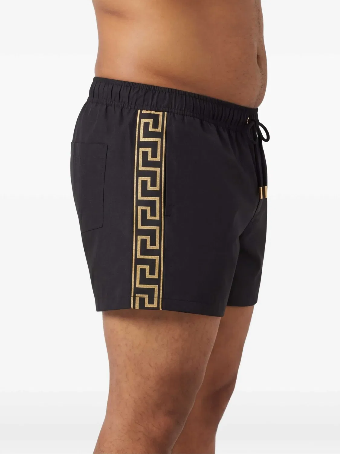 Спортивные шорты для плавания с завязками Versace, черный — фото 4