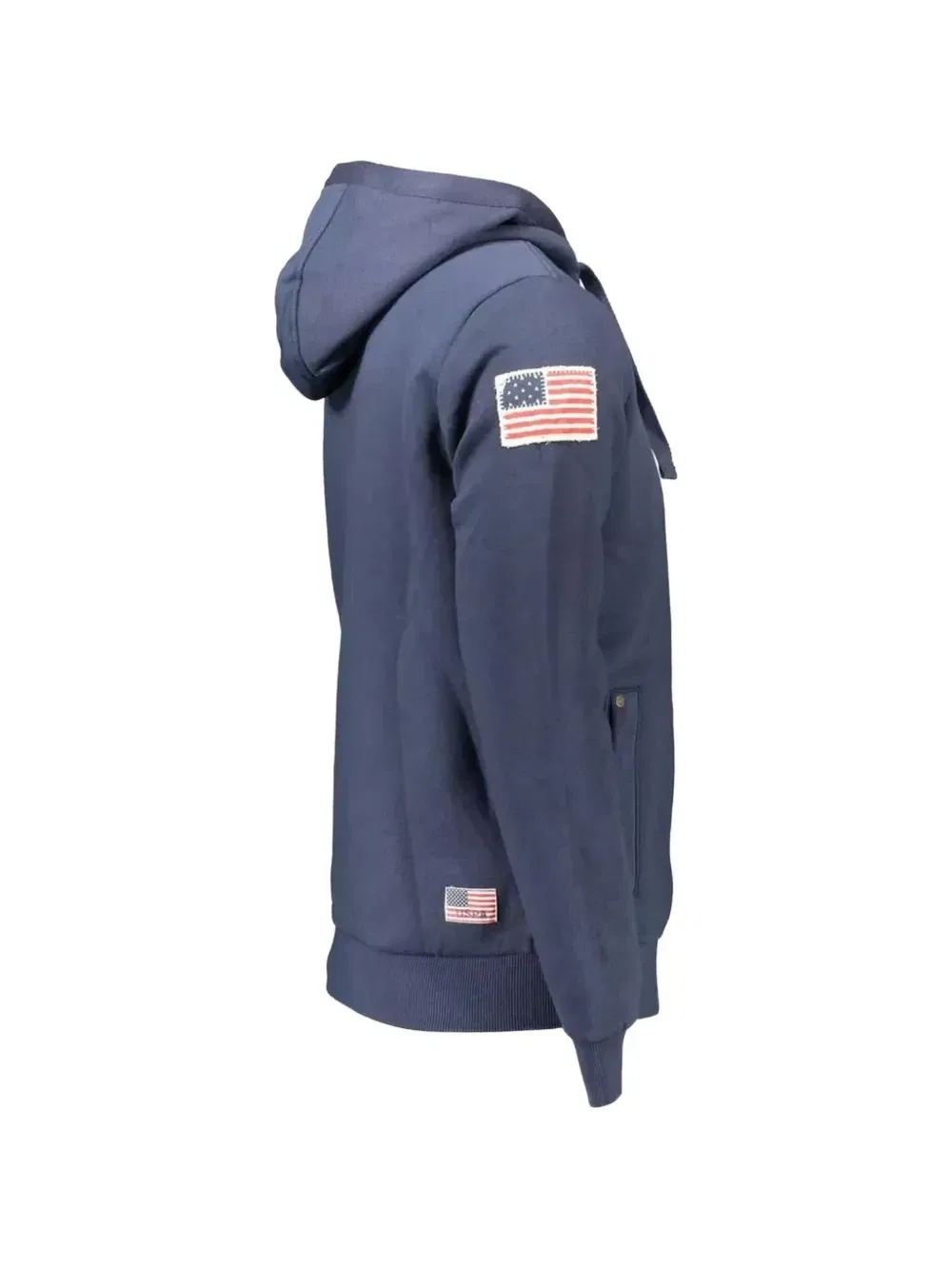 Худи на молнии с вышитым логотипом U.S. POLO ASSN., синий — фото 3