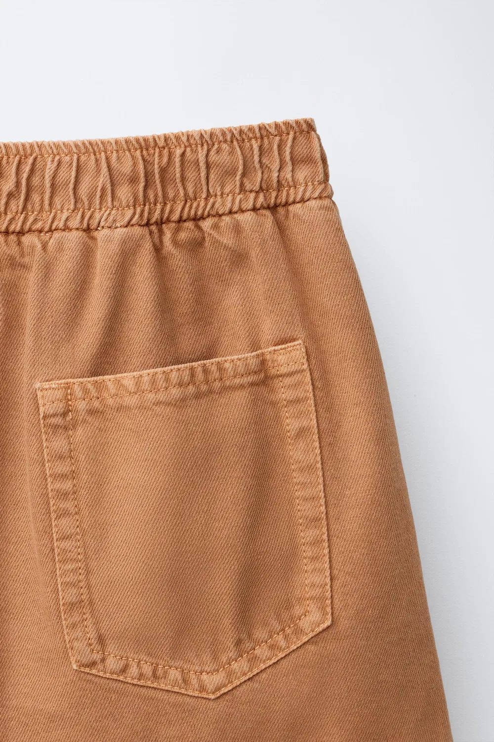 Шорты-бермуды из воздушного шара с вытачками ZARA, Brick — фото 4