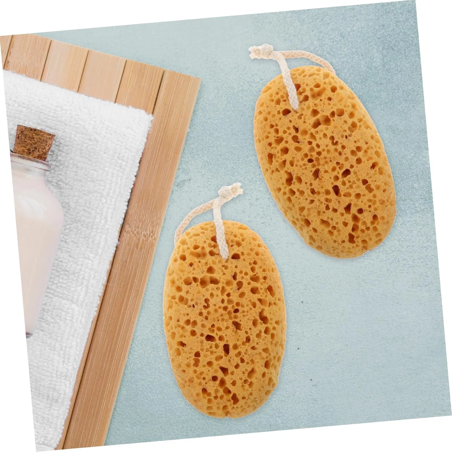 Мочалка для тела Waffle Zerodeko, 2 шт, 13.5x7.5x5 см, Khaki — фото 4