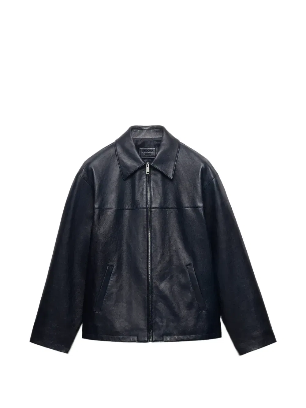 Куртка из кожи наппа Prada, синий