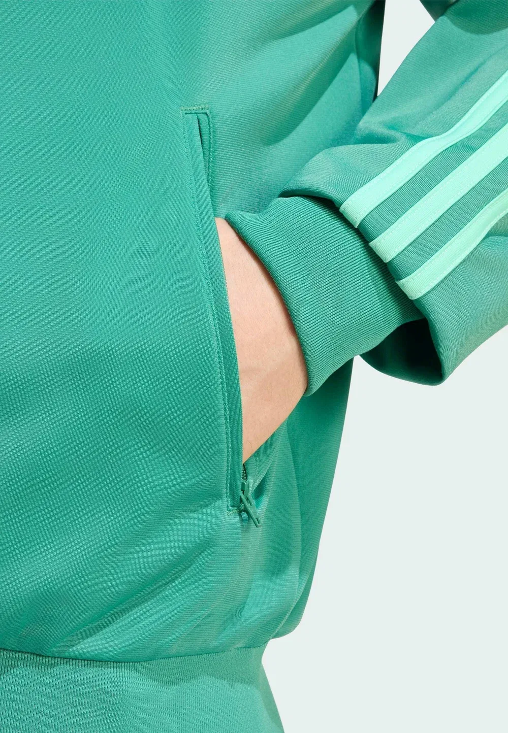 Firebird tt - тренировочная куртка Adidas Originals, Blanch Green Pulse Mint — фото 3