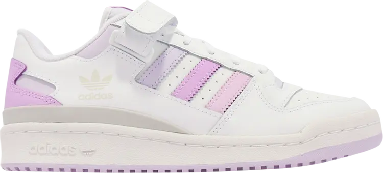 Кроссовки с липучкой Adidas Wmns Forum Low, белый/фиолетовый