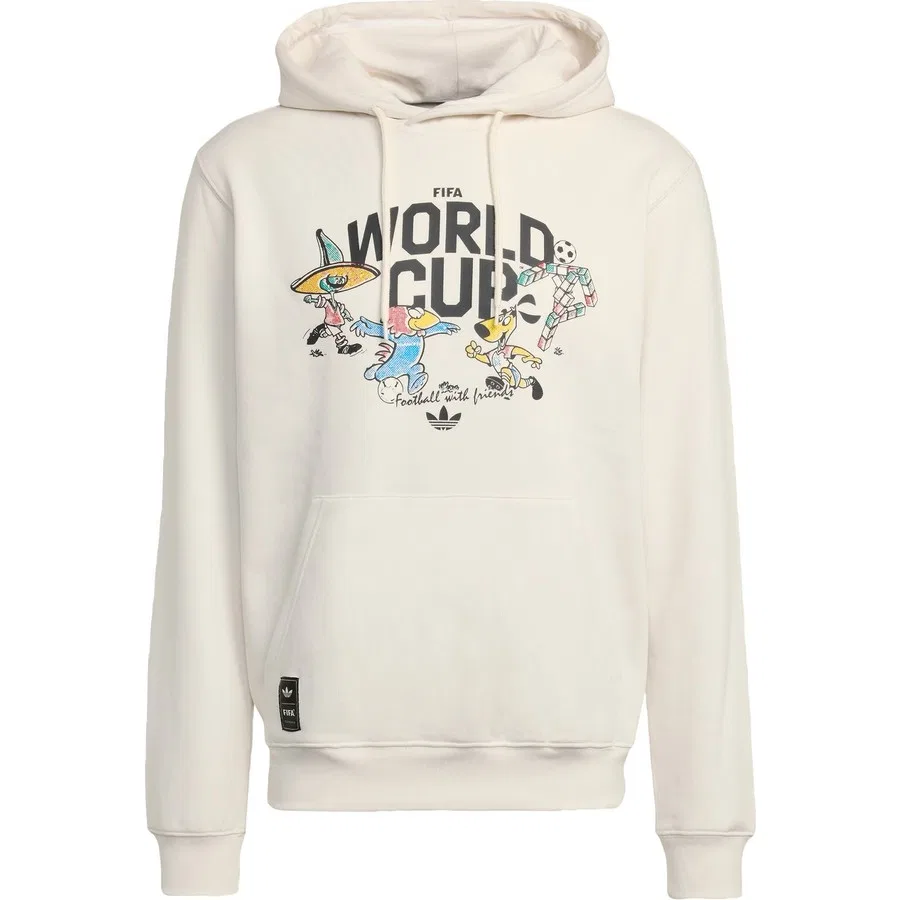 Свитшот спортивный с капюшоном Performance FIFA World Cup 26 Mascot adidas, Белый — фото 3