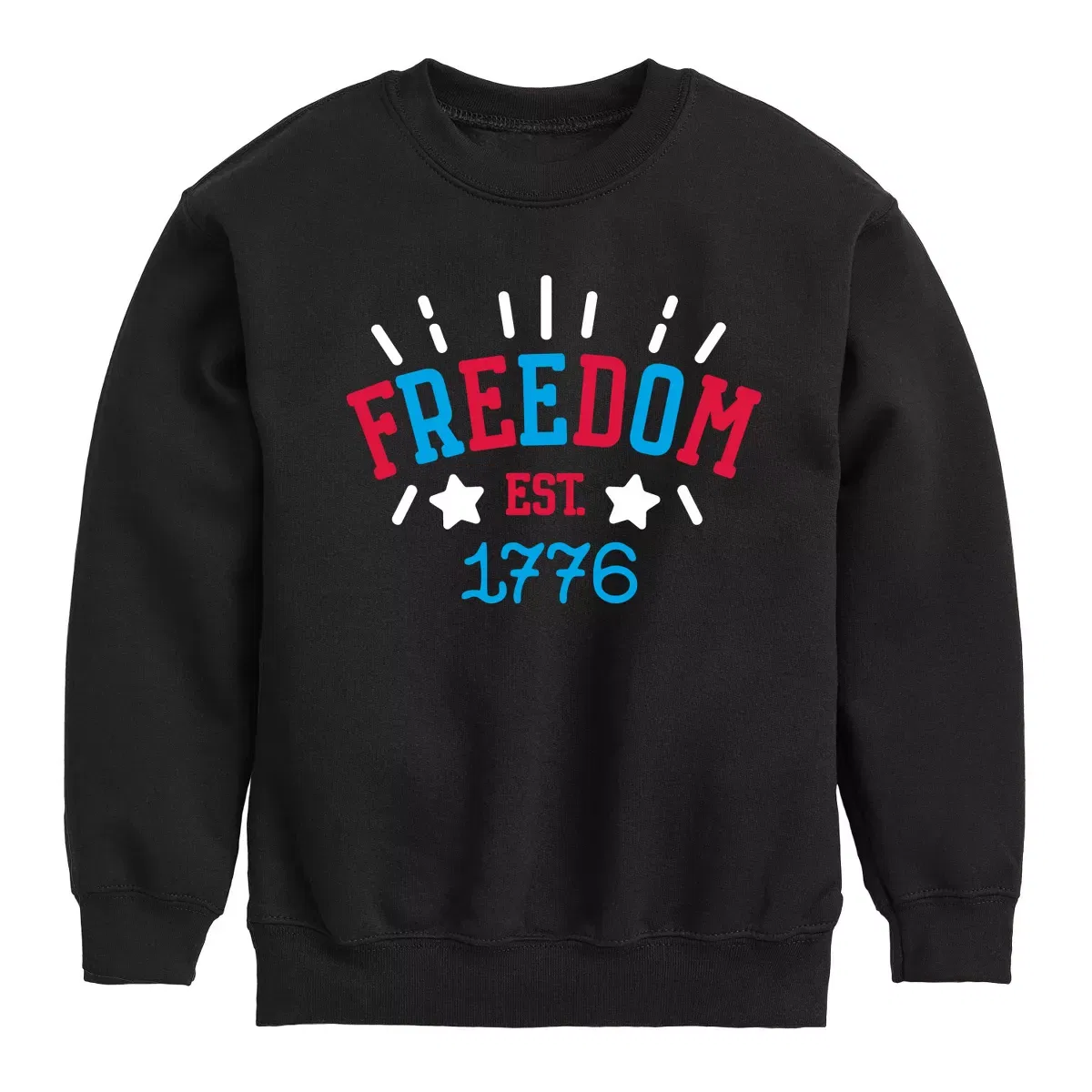 Детская толстовка-свитшот для мальчиков с длинным рукавом Freedom Est 1776 Instant Message, Black
