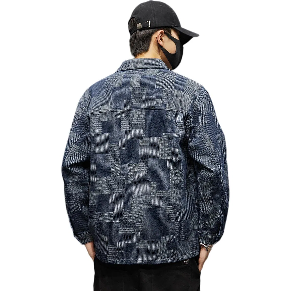 Детская джинсовая куртка с лацканами Patchwork Tonlion, Blue — фото 3
