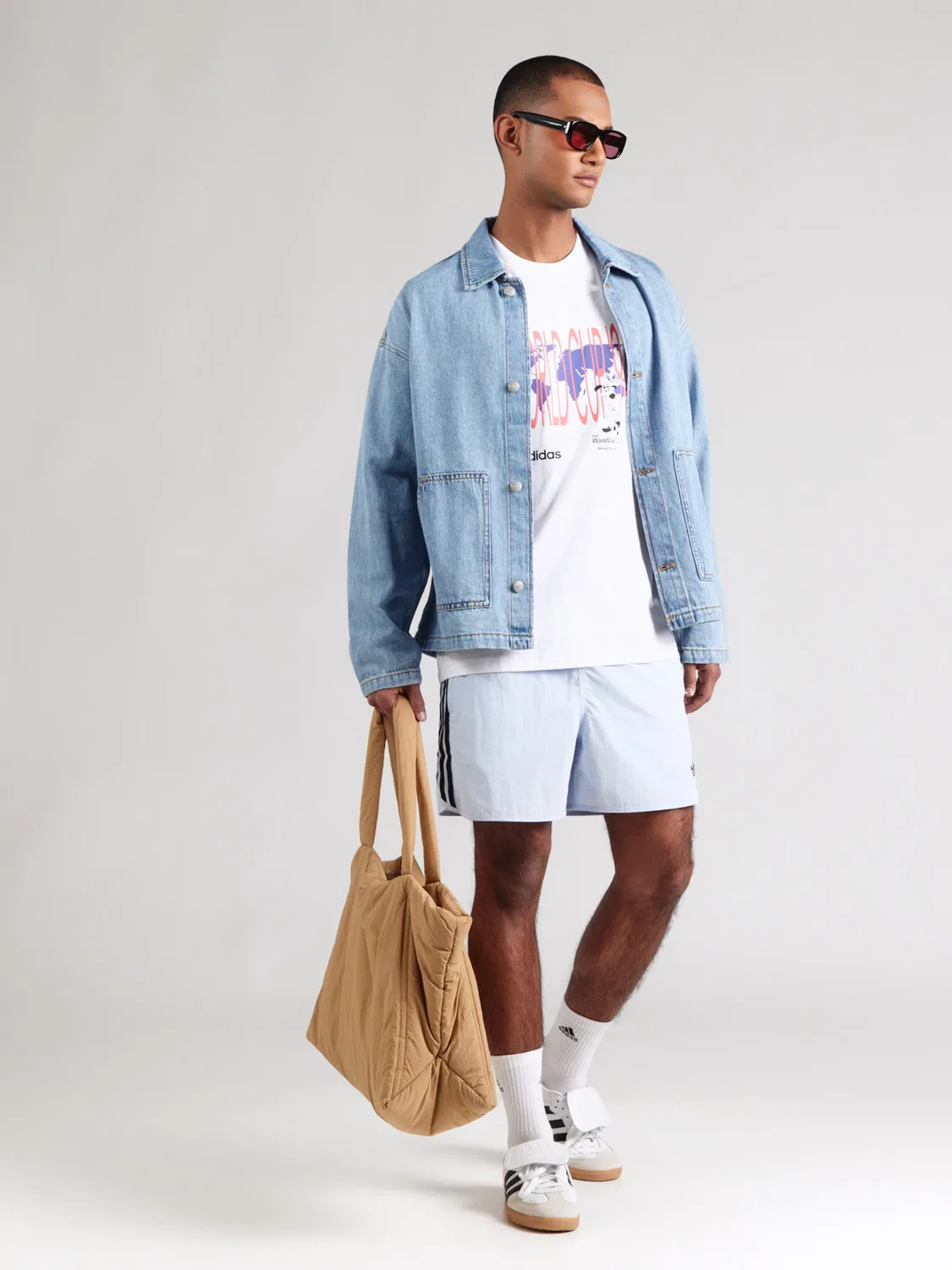 Футболка Adidas Originals WC 94 MASC белого цвета — фото 4