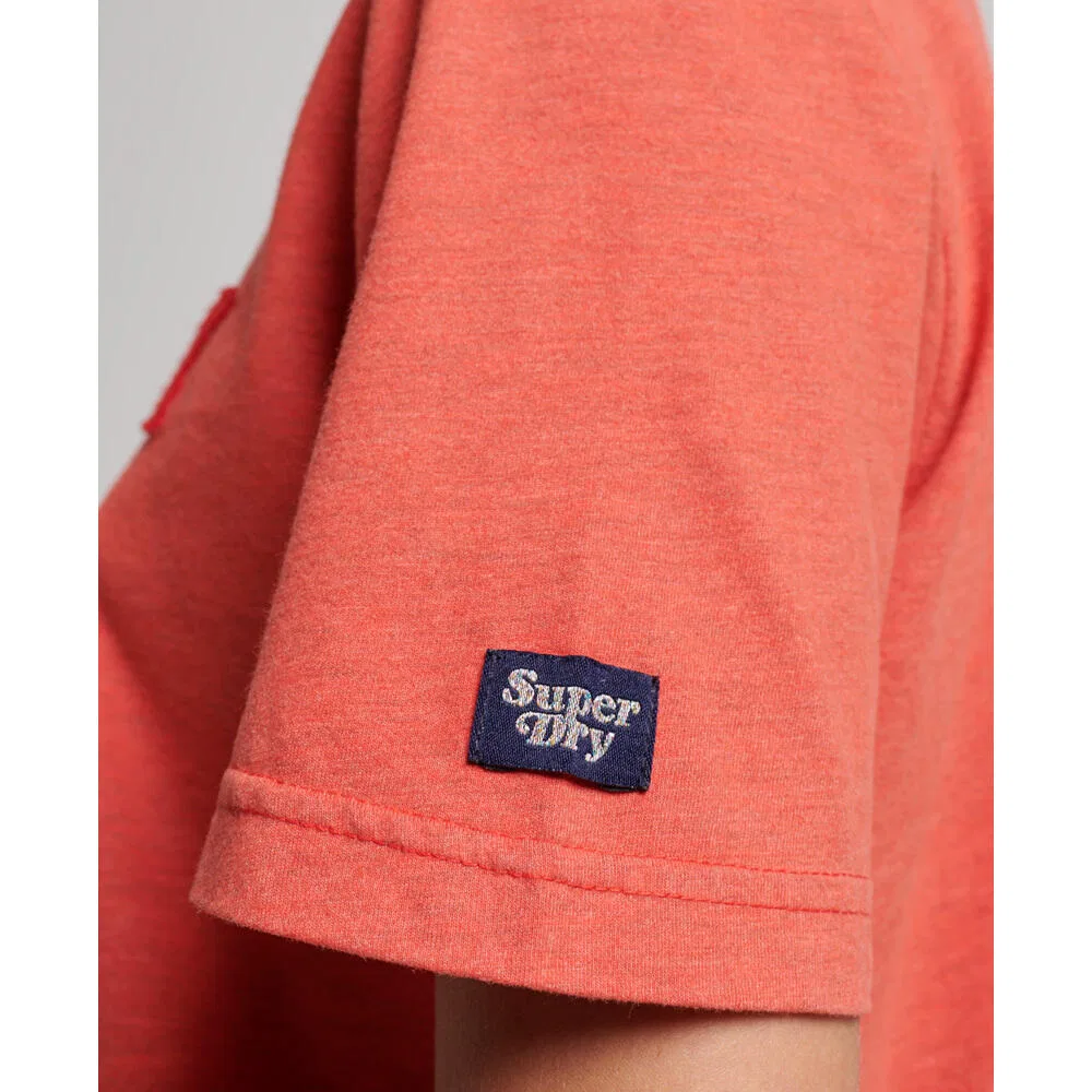 Женская хлопковая футболка с принтом Vintage Stack Superdry, Роза — фото 3