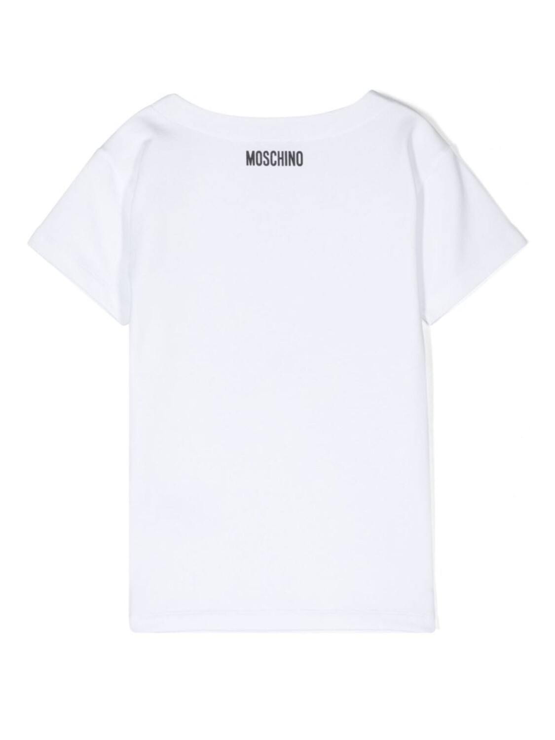 Moschino Kids платье-футболка с графичным принтом, белый — фото 2