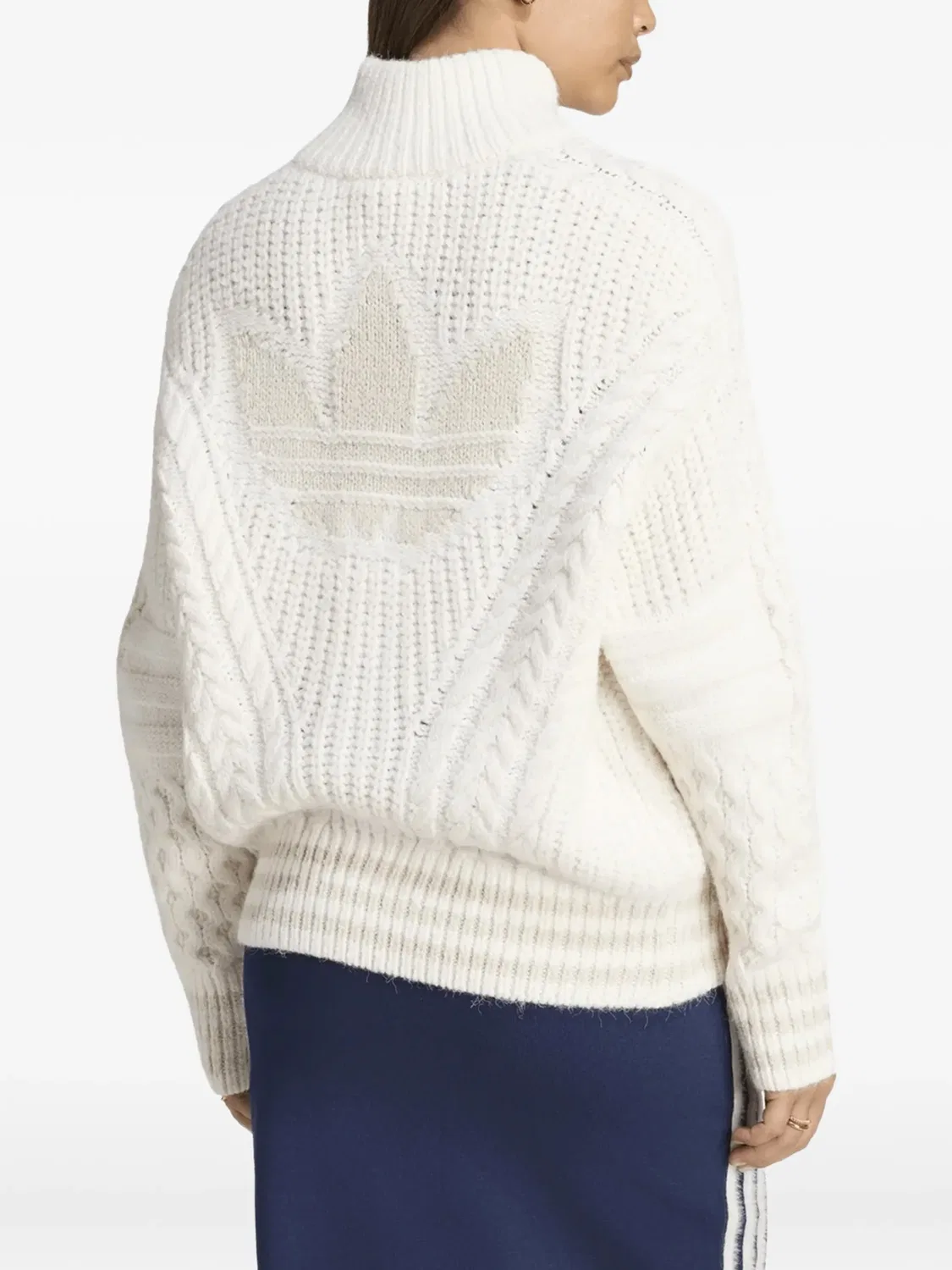 Кардиган Firebird фактурной вязки Adidas, белый — фото 2