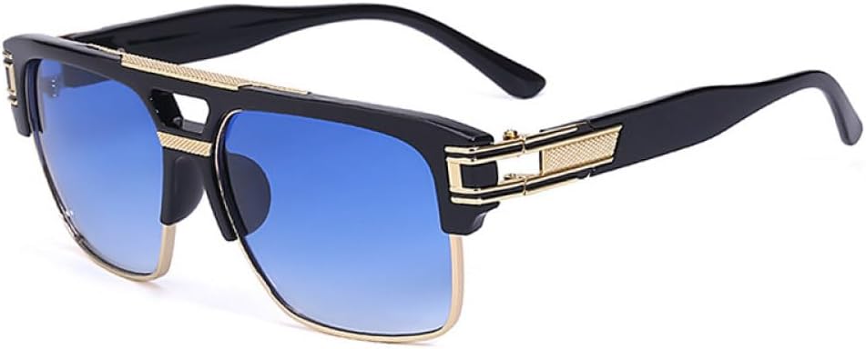 

Винтажные квадратные солнцезащитные очки для женщин в стиле стимпанк, мужские ретро-очки в стиле металлик-панк с зеркальными линзами и защитой от УФ-излучения UV400 MTZJH, 2